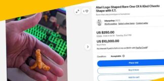 rare-cheeto-shaped-like-atari-logo-for-sale