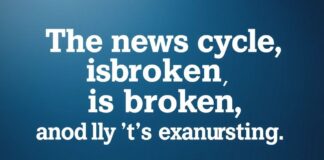 The news cycle is broken, and honestly, it's exhausting.